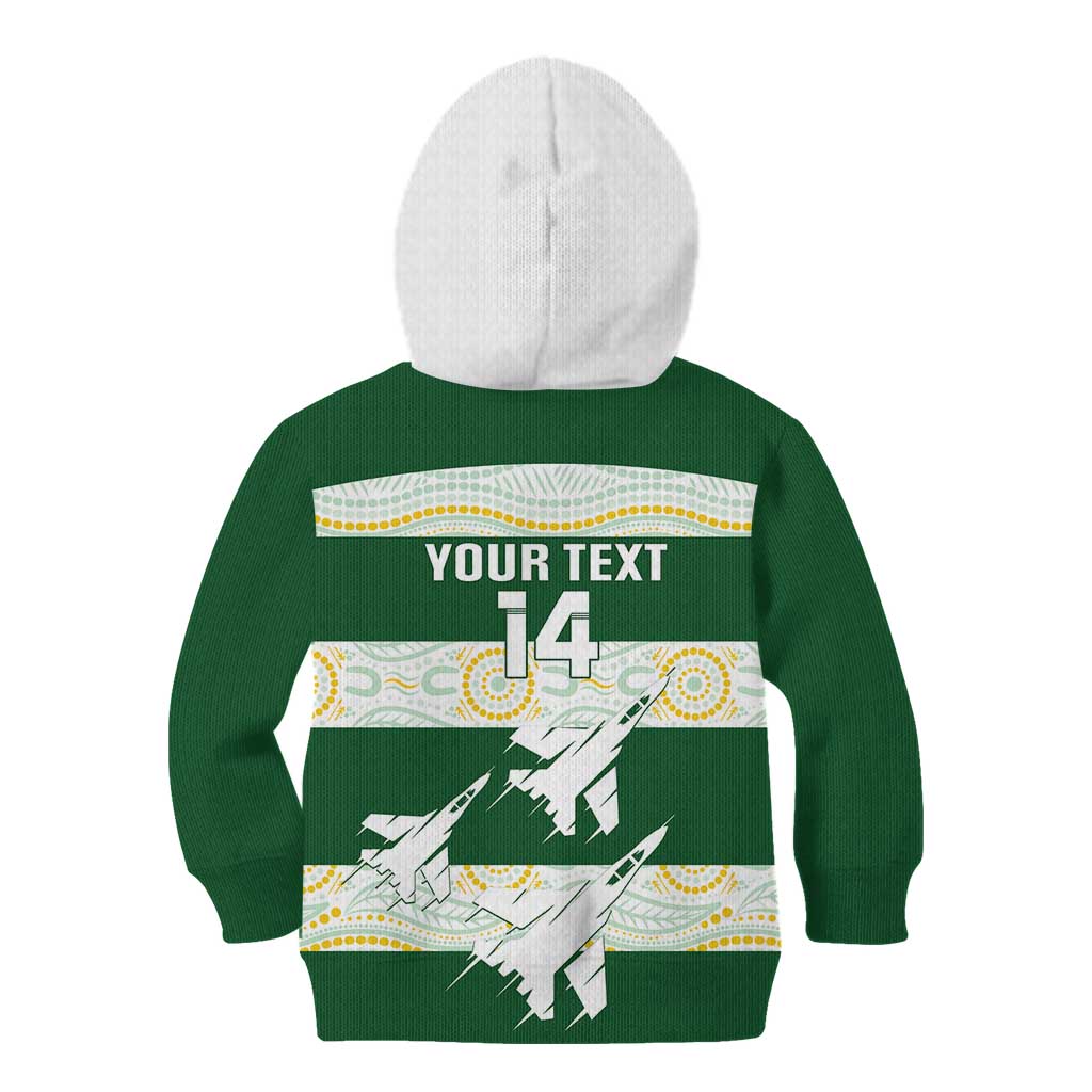 Ipswich Rugby Custom Kid Hoodie Go Jets Aboriginal Art - Aussie Hoodie
