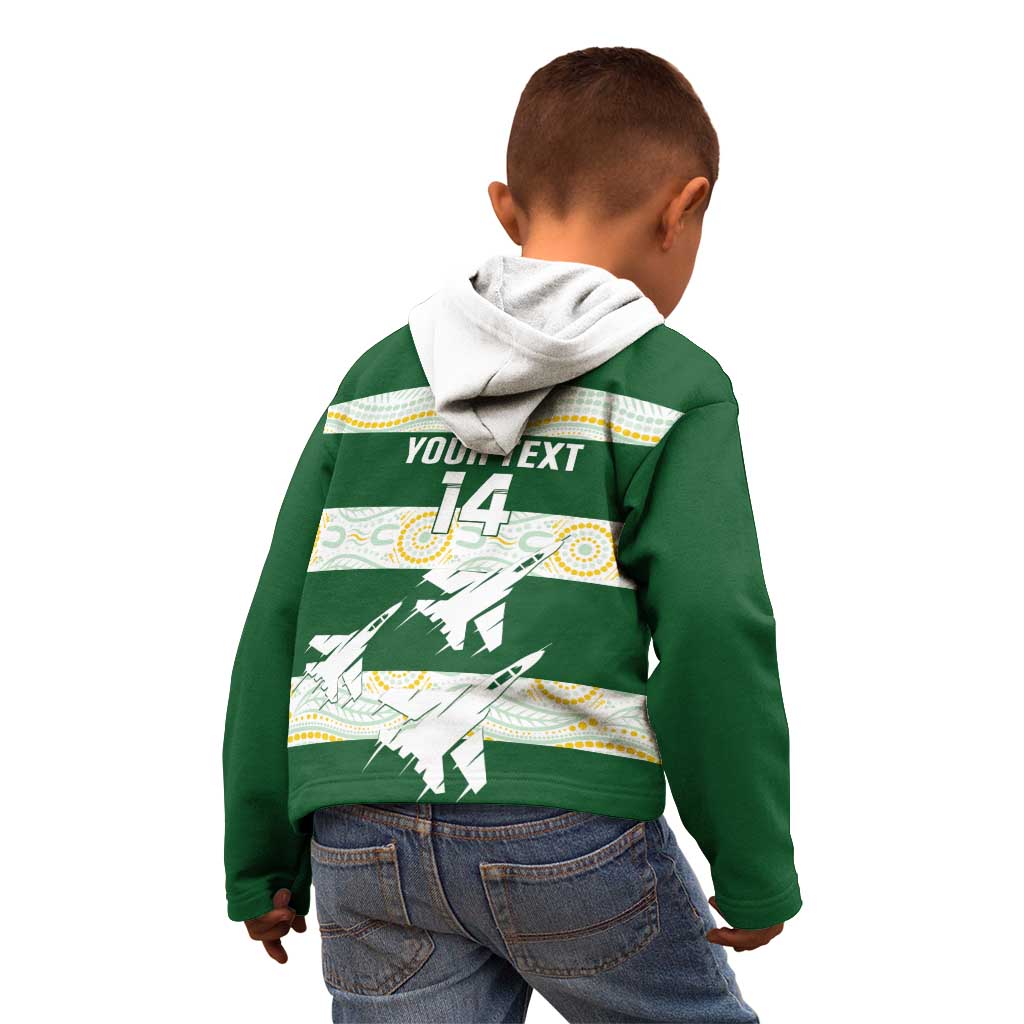 Ipswich Rugby Custom Kid Hoodie Go Jets Aboriginal Art - Aussie Hoodie