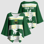 Ipswich Rugby Custom Kimono Sleeve Blouse Go Jets Aboriginal Art - Aussie Hoodie
