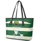 Ipswich Rugby Custom Leather Tote Bag Go Jets Aboriginal Art - Aussie Hoodie