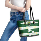 Ipswich Rugby Custom Leather Tote Bag Go Jets Aboriginal Art - Aussie Hoodie