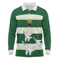 Ipswich Rugby Custom Long Sleeve Polo Shirt Go Jets Aboriginal Art - Aussie Hoodie