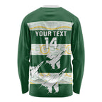 Ipswich Rugby Custom Long Sleeve Shirt Go Jets Aboriginal Art - Aussie Hoodie