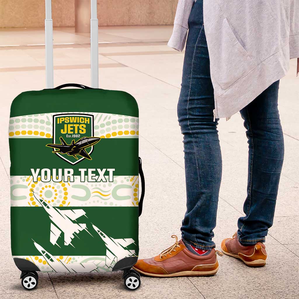 Ipswich Rugby Custom Luggage Cover Go Jets Aboriginal Art - Aussie Hoodie