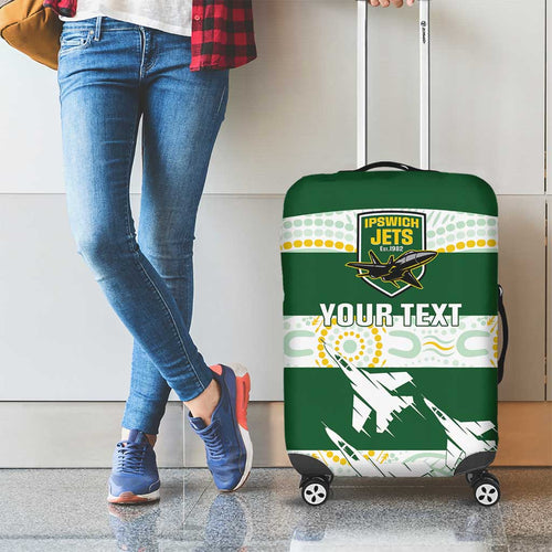Ipswich Rugby Custom Luggage Cover Go Jets Aboriginal Art - Aussie Hoodie