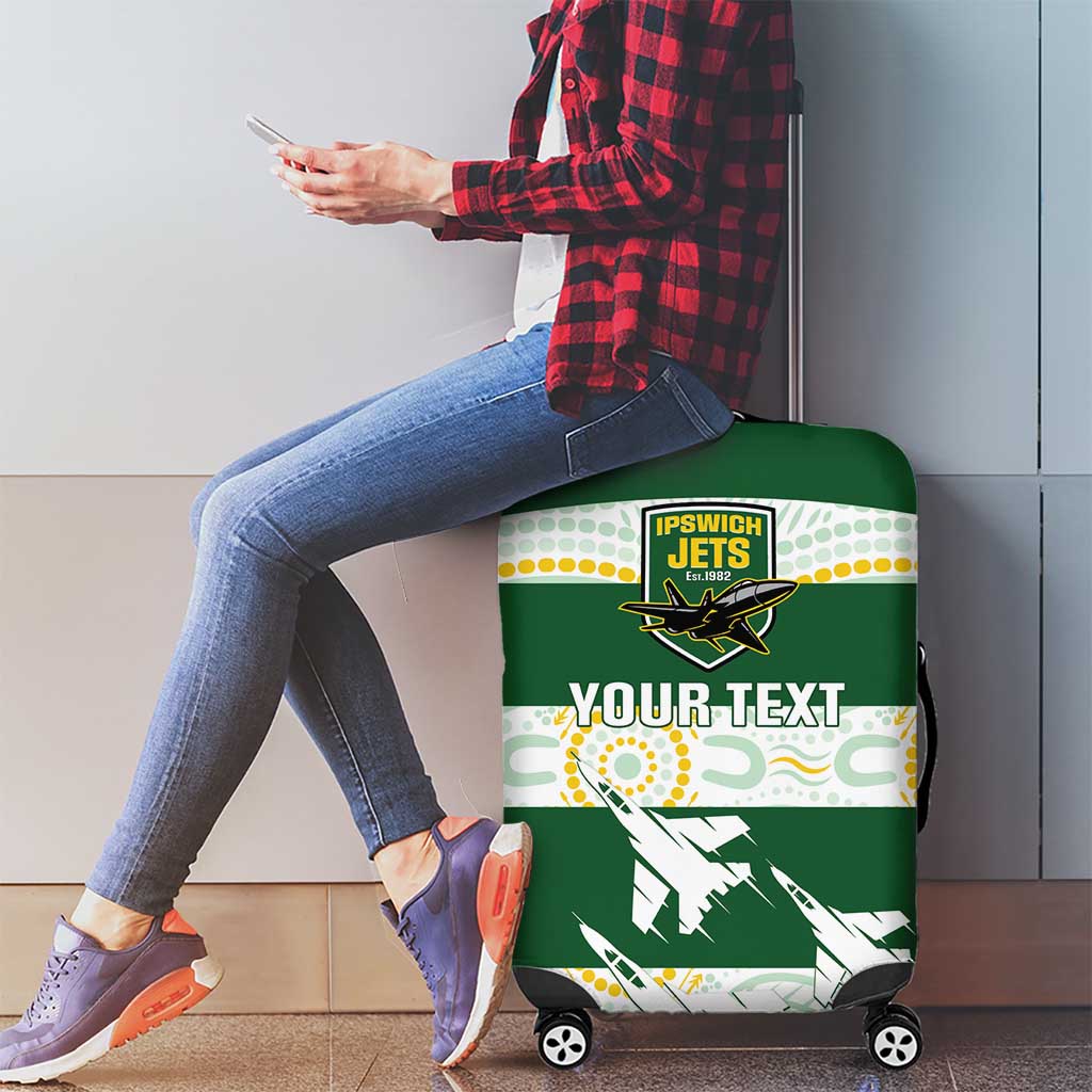 Ipswich Rugby Custom Luggage Cover Go Jets Aboriginal Art - Aussie Hoodie