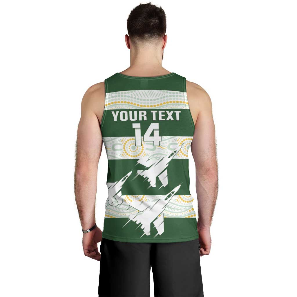 Ipswich Rugby Custom Men Tank Top Go Jets Aboriginal Art - Aussie Hoodie