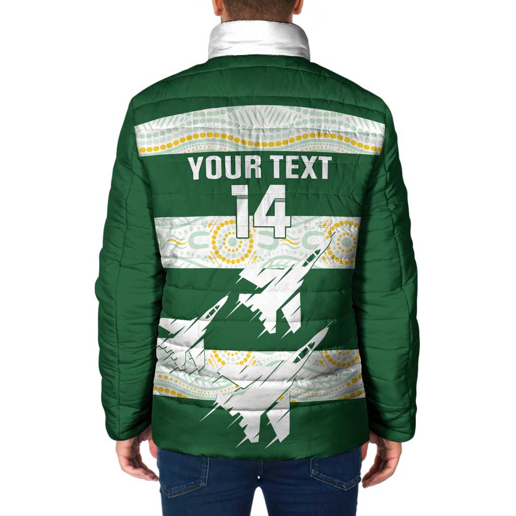 Ipswich Rugby Custom Padded Jacket Go Jets Aboriginal Art - Aussie Hoodie