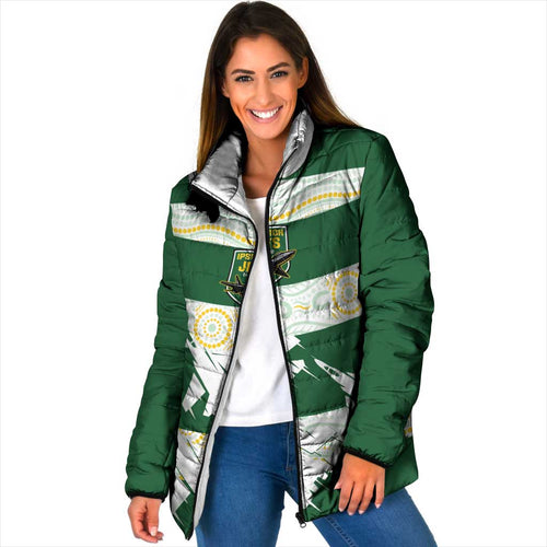 Ipswich Rugby Custom Padded Jacket Go Jets Aboriginal Art - Aussie Hoodie