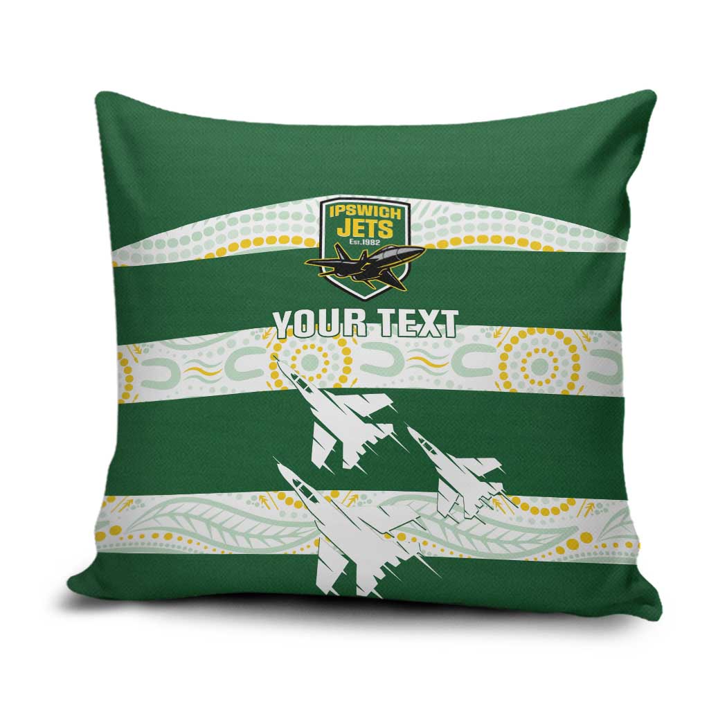 Ipswich Rugby Custom Pillow Cover Go Jets Aboriginal Art - Aussie Hoodie