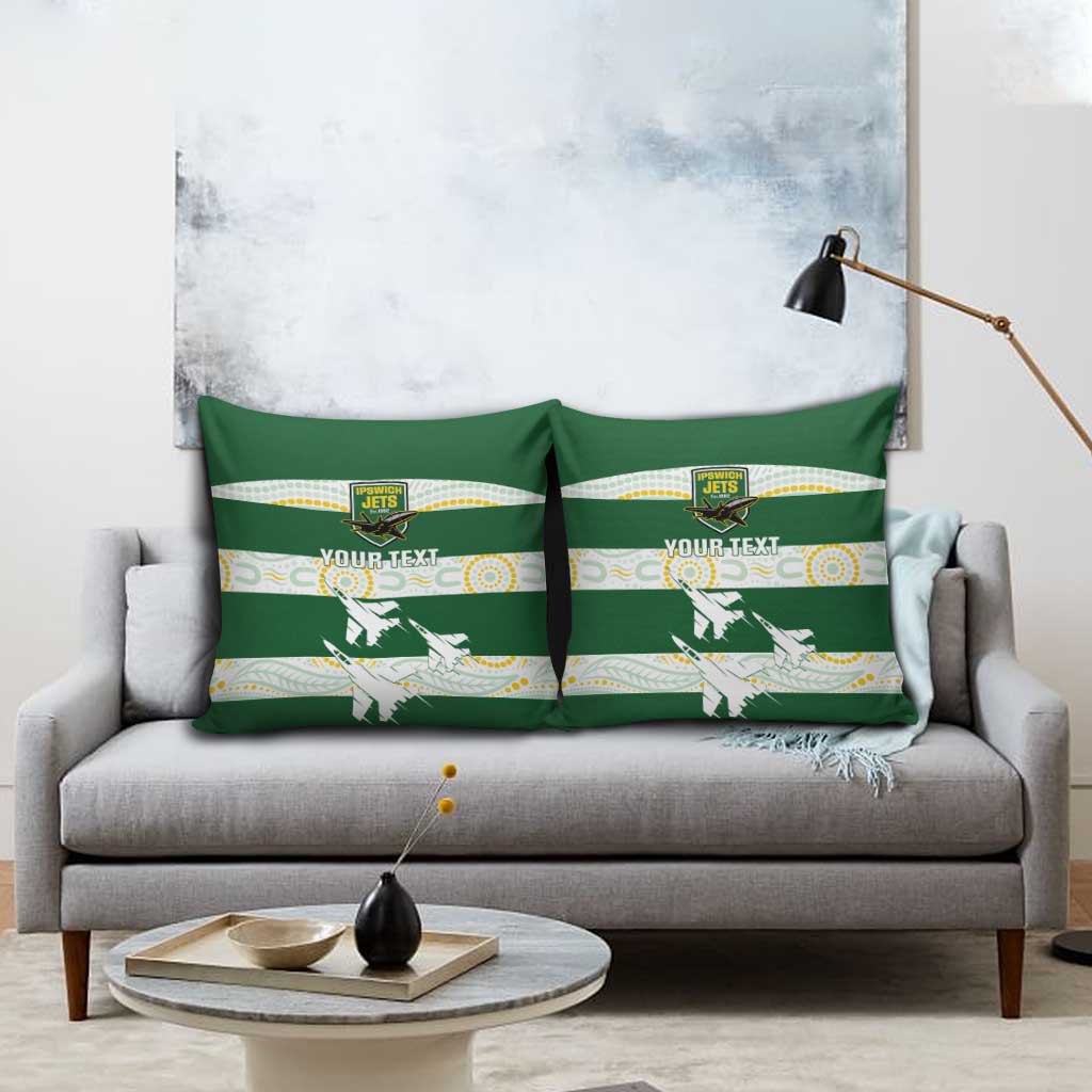Ipswich Rugby Custom Pillow Cover Go Jets Aboriginal Art - Aussie Hoodie