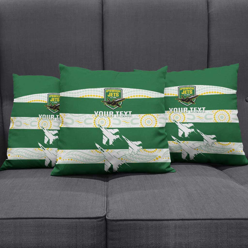 Ipswich Rugby Custom Pillow Cover Go Jets Aboriginal Art - Aussie Hoodie