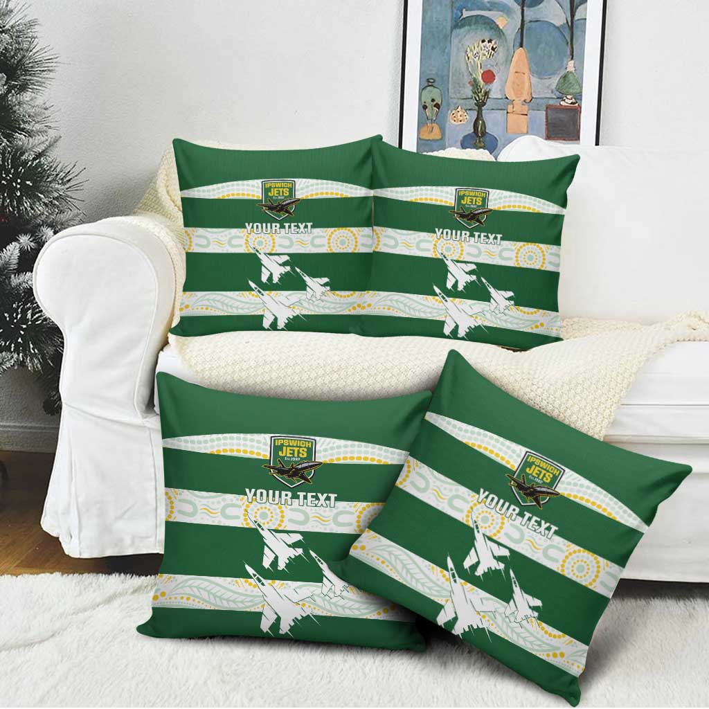 Ipswich Rugby Custom Pillow Cover Go Jets Aboriginal Art - Aussie Hoodie