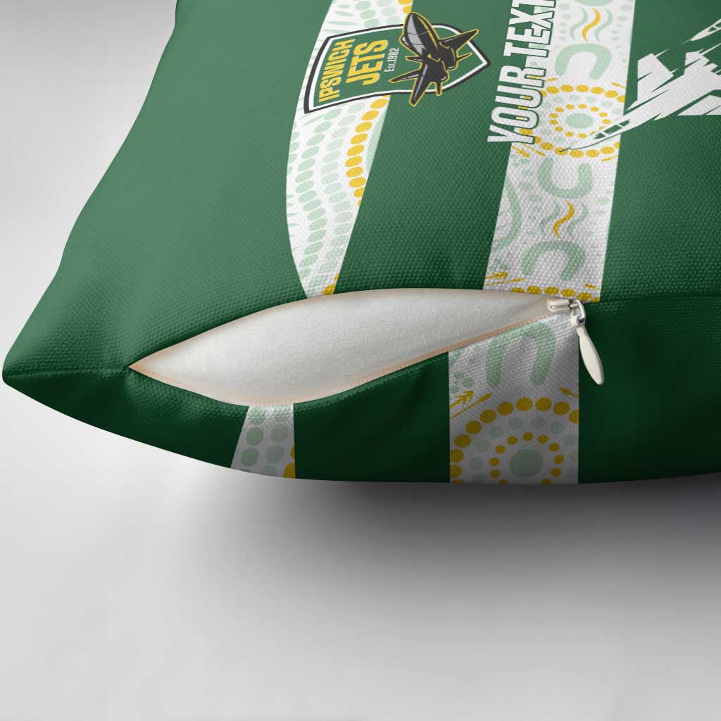Ipswich Rugby Custom Pillow Cover Go Jets Aboriginal Art - Aussie Hoodie