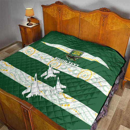 Ipswich Rugby Custom Quilt Go Jets Aboriginal Art - Aussie Hoodie
