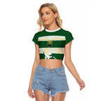 Ipswich Rugby Custom Raglan Cropped T Shirt Go Jets Aboriginal Art - Aussie Hoodie