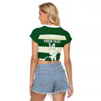 Ipswich Rugby Custom Raglan Cropped T Shirt Go Jets Aboriginal Art - Aussie Hoodie