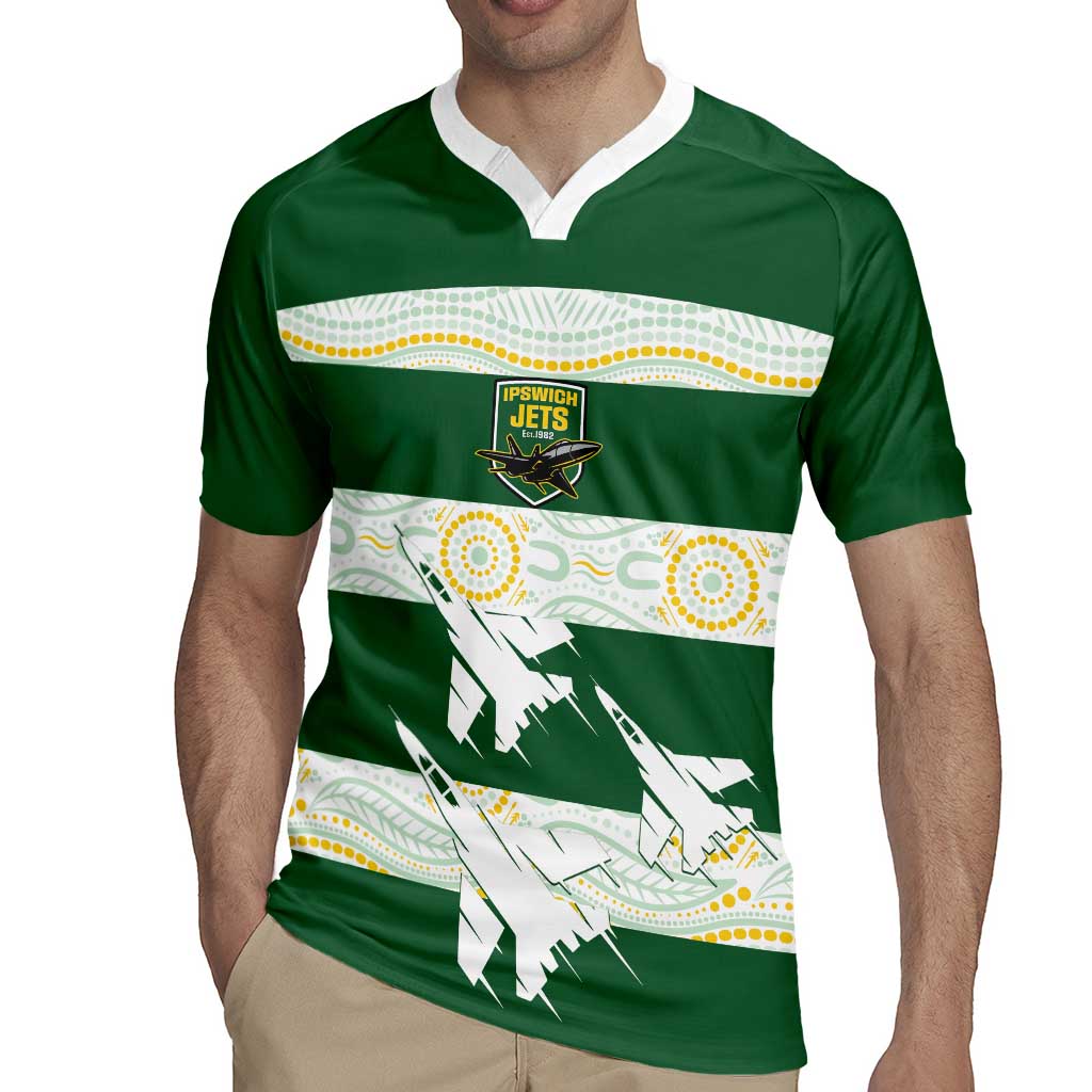 Ipswich Rugby Custom Rugby Jersey Go Jets Aboriginal Art - Aussie Hoodie