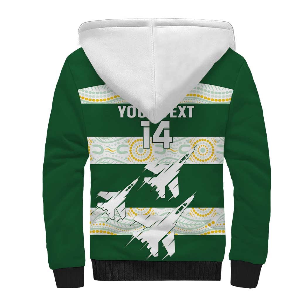 Ipswich Rugby Custom Sherpa Hoodie Go Jets Aboriginal Art - Aussie Hoodie