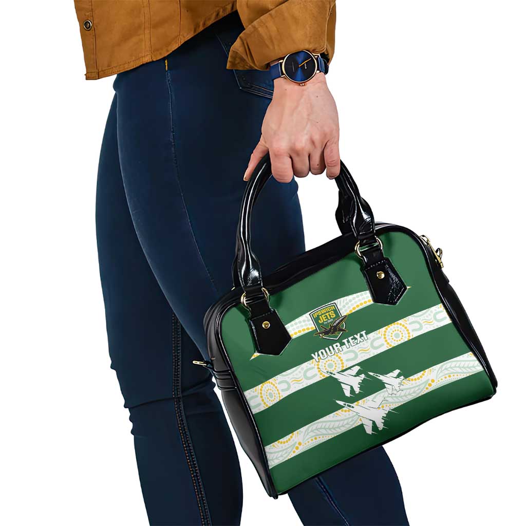 Ipswich Rugby Custom Shoulder Handbag Go Jets Aboriginal Art - Aussie Hoodie