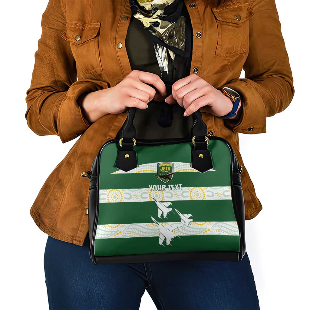 Ipswich Rugby Custom Shoulder Handbag Go Jets Aboriginal Art - Aussie Hoodie