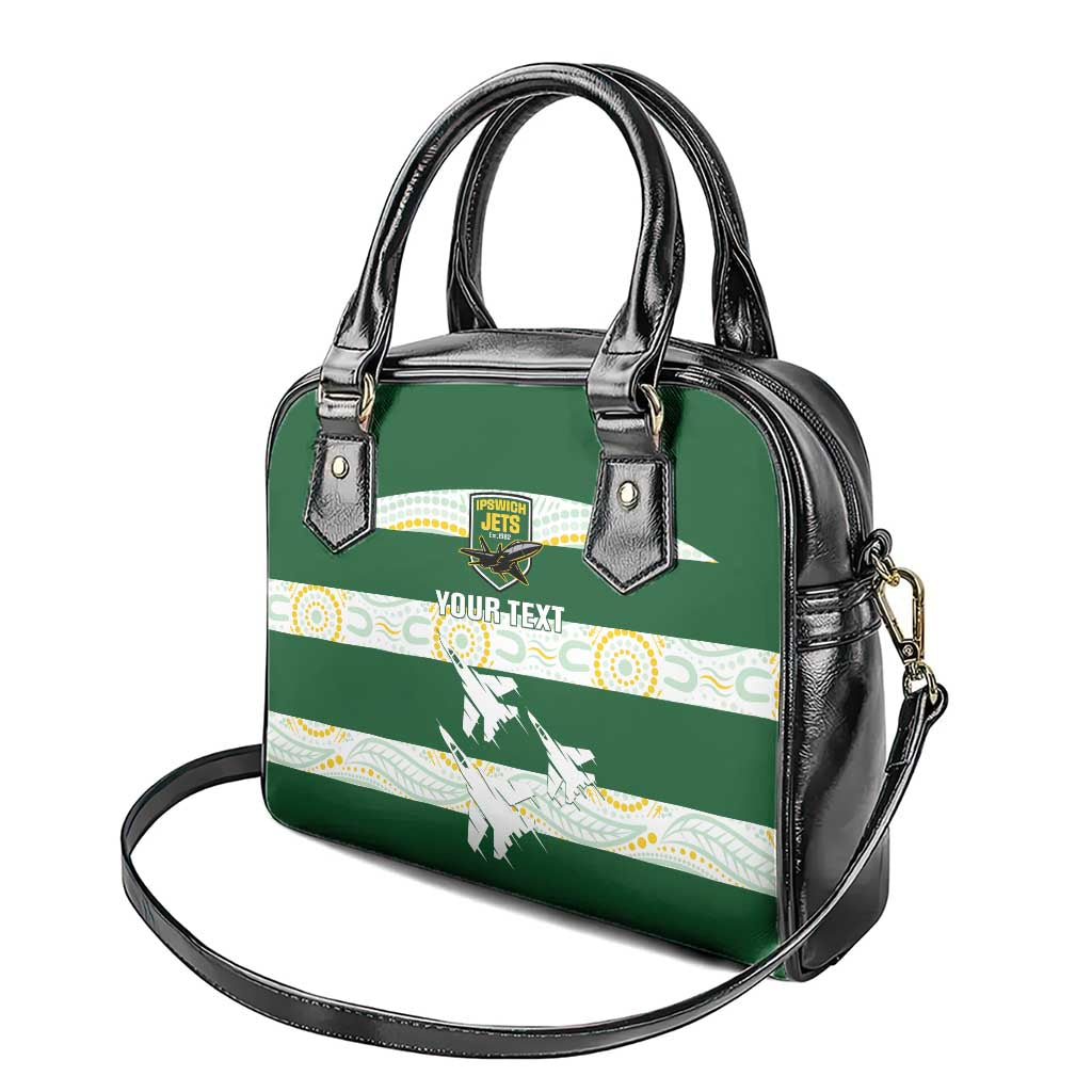 Ipswich Rugby Custom Shoulder Handbag Go Jets Aboriginal Art - Aussie Hoodie
