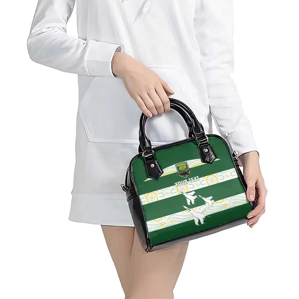 Ipswich Rugby Custom Shoulder Handbag Go Jets Aboriginal Art - Aussie Hoodie