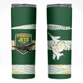 Ipswich Rugby Custom Skinny Tumbler Go Jets Aboriginal Art - Aussie Hoodie