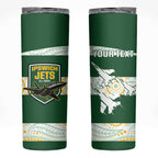Ipswich Rugby Custom Skinny Tumbler Go Jets Aboriginal Art - Aussie Hoodie
