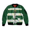 Ipswich Rugby Custom Sleeve Zip Bomber Jacket Go Jets Aboriginal Art - Aussie Hoodie