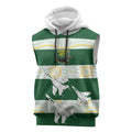 Ipswich Rugby Custom Sleeveless Hoodie Go Jets Aboriginal Art - Aussie Hoodie