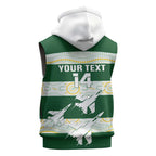 Ipswich Rugby Custom Sleeveless Hoodie Go Jets Aboriginal Art - Aussie Hoodie