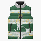Ipswich Rugby Custom Sleeveless Puffer Jacket Go Jets Aboriginal Art - Aussie Hoodie