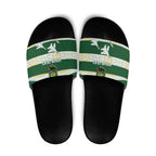 Ipswich Rugby Custom Slide Sandals Go Jets Aboriginal Art - Aussie Hoodie
