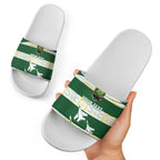 Ipswich Rugby Custom Slide Sandals Go Jets Aboriginal Art - Aussie Hoodie