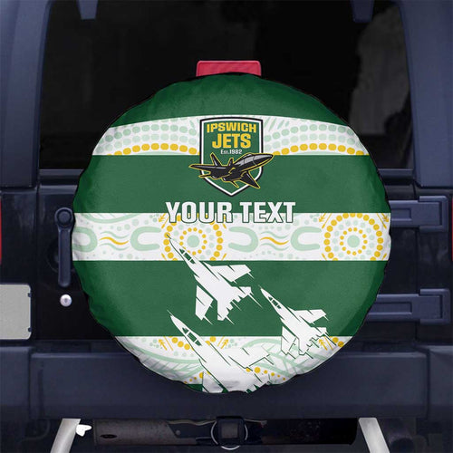 Ipswich Rugby Custom Spare Tire Cover Go Jets Aboriginal Art - Aussie Hoodie