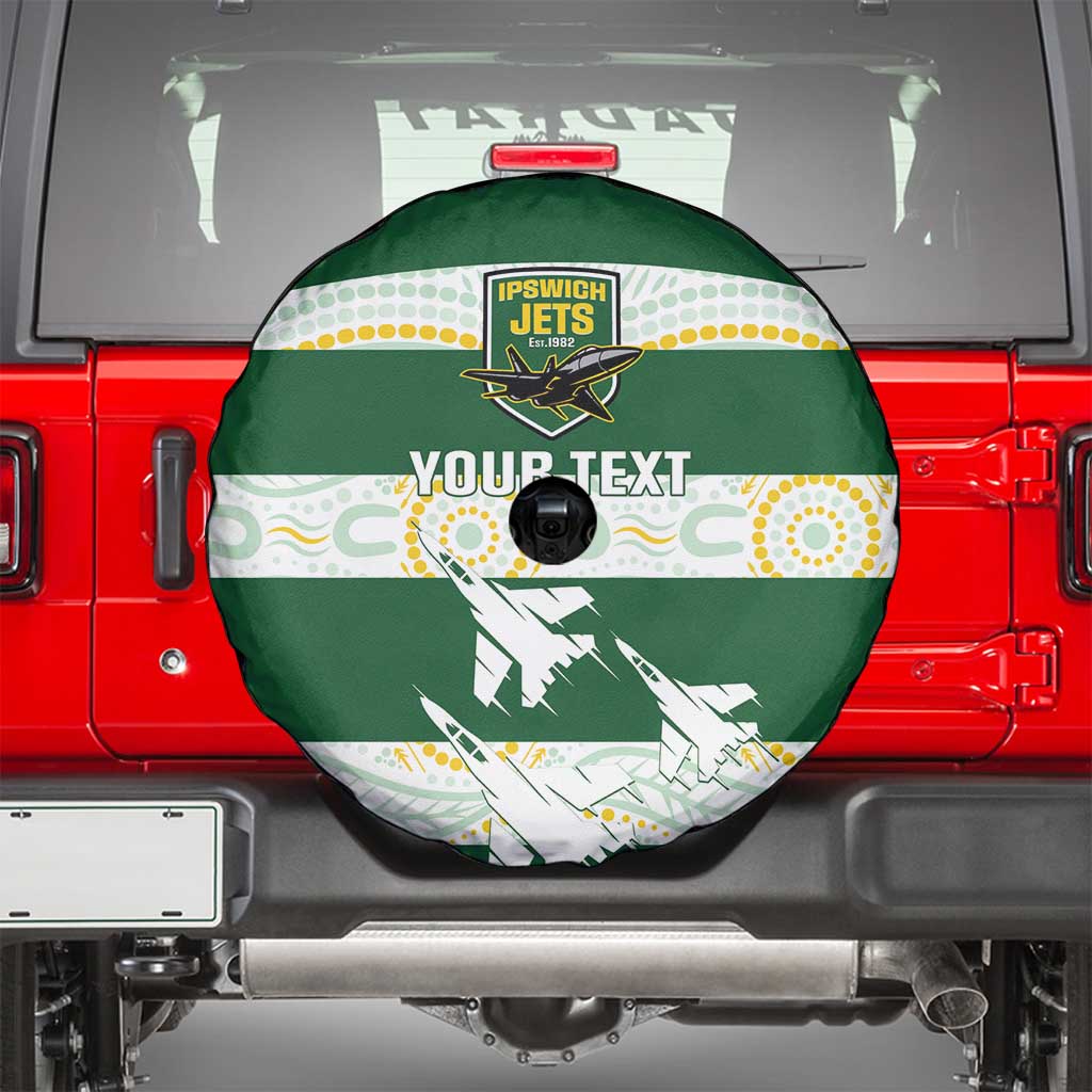 Ipswich Rugby Custom Spare Tire Cover Go Jets Aboriginal Art - Aussie Hoodie