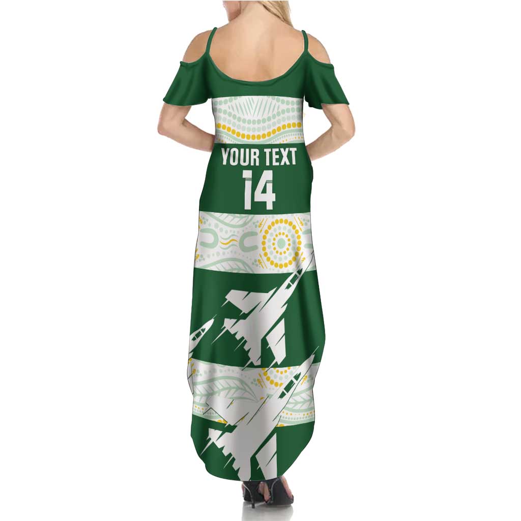 Ipswich Rugby Custom Summer Maxi Dress Go Jets Aboriginal Art - Aussie Hoodie