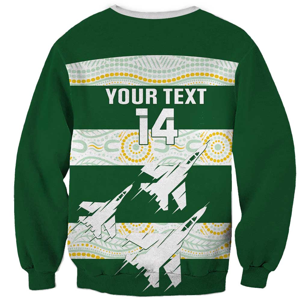 Ipswich Rugby Custom Sweatshirt Go Jets Aboriginal Art - Aussie Hoodie