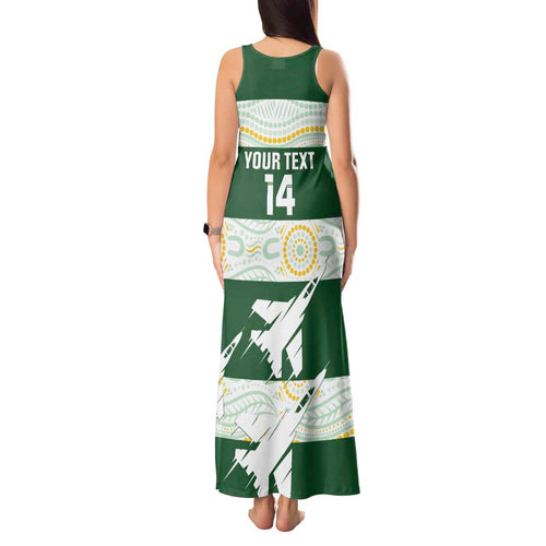 Ipswich Rugby Custom Tank Maxi Dress Go Jets Aboriginal Art - Aussie Hoodie