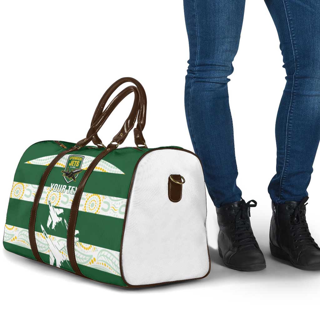 Ipswich Rugby Custom Travel Bag Go Jets Aboriginal Art - Aussie Hoodie