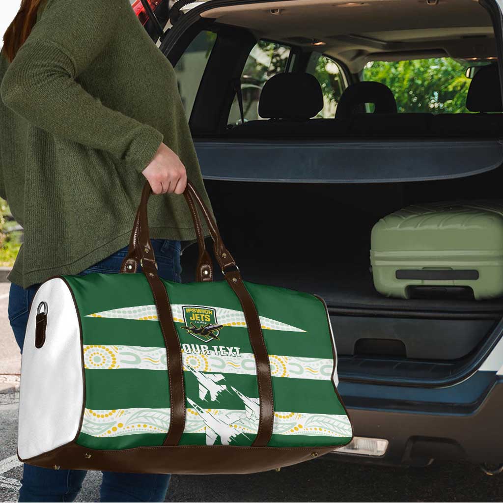 Ipswich Rugby Custom Travel Bag Go Jets Aboriginal Art - Aussie Hoodie