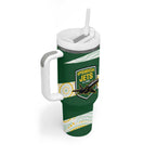 Ipswich Rugby Custom Tumbler With Handle Go Jets Aboriginal Art - Aussie Hoodie