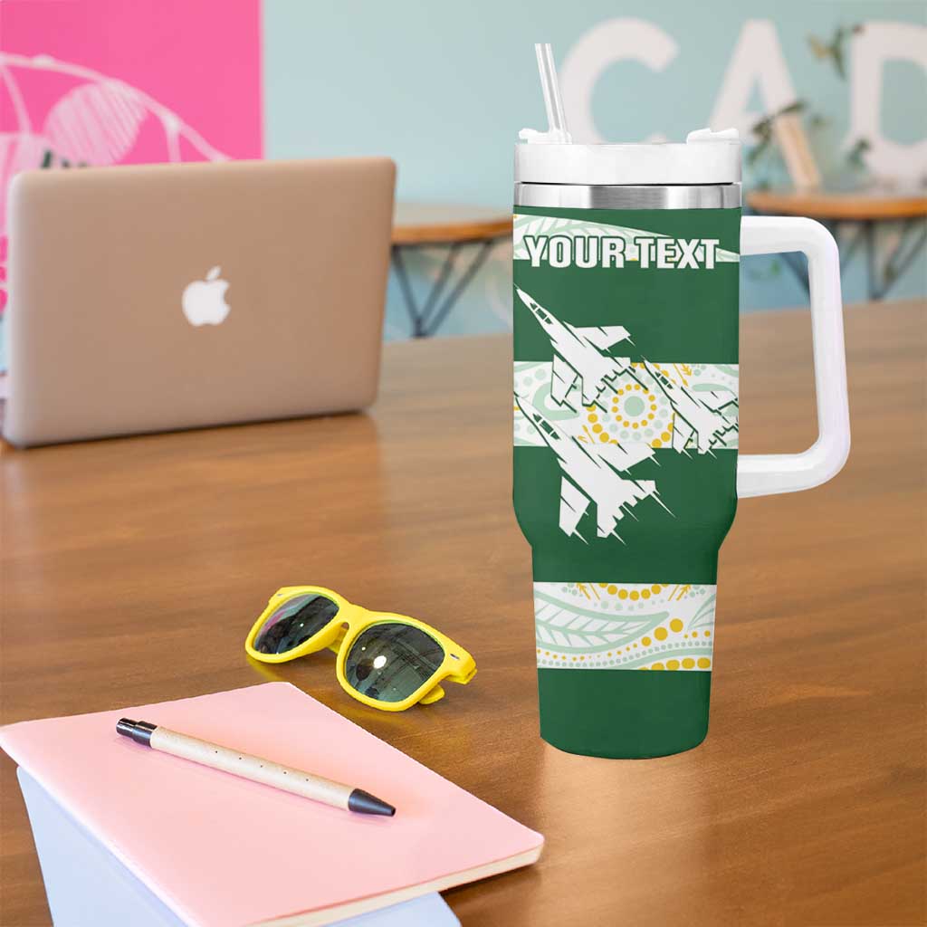 Ipswich Rugby Custom Tumbler With Handle Go Jets Aboriginal Art - Aussie Hoodie
