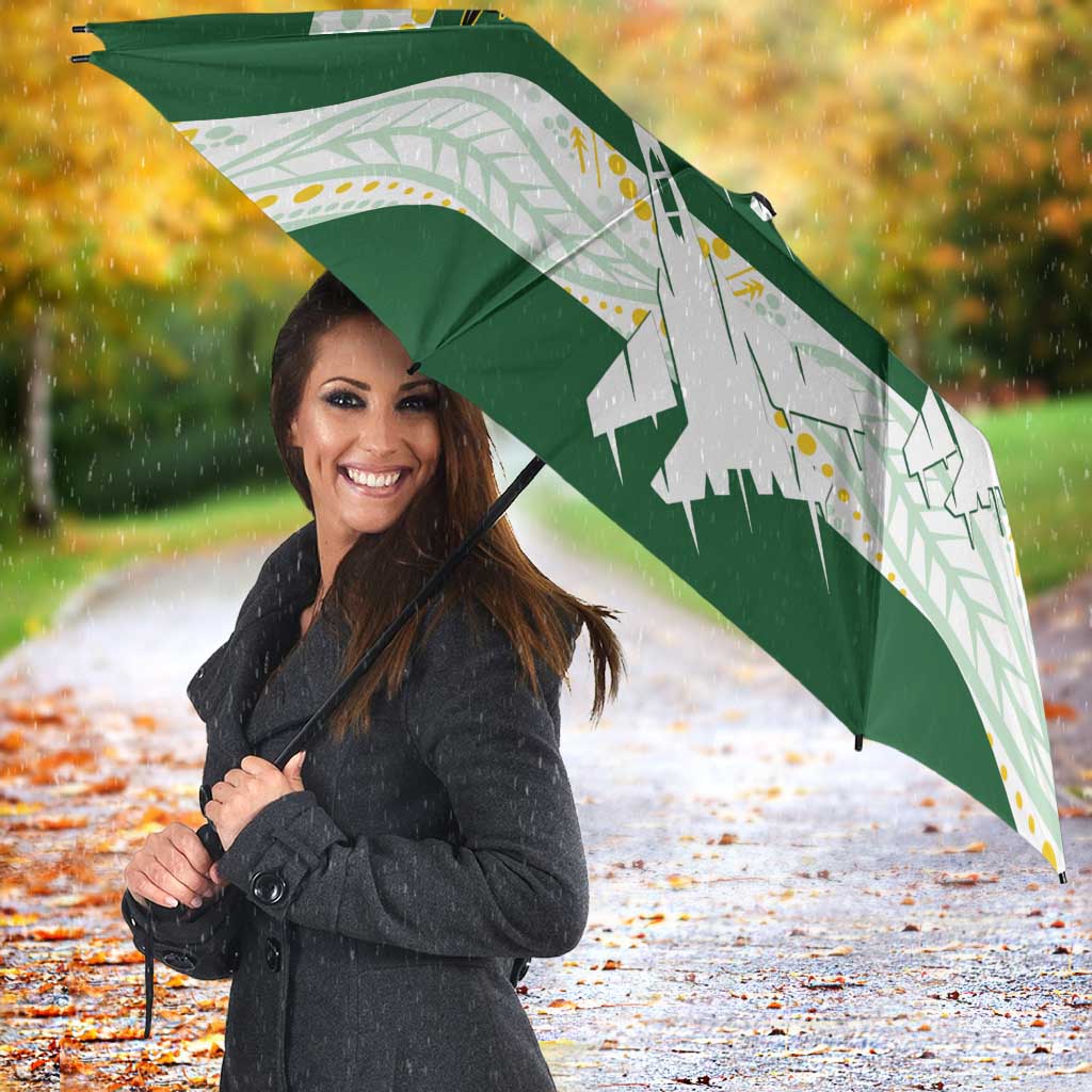 Ipswich Rugby Custom Umbrella Go Jets Aboriginal Art - Aussie Hoodie