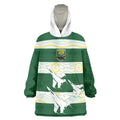 Ipswich Rugby Custom Wearable Blanket Hoodie Go Jets Aboriginal Art - Aussie Hoodie