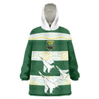 Ipswich Rugby Custom Wearable Blanket Hoodie Go Jets Aboriginal Art - Aussie Hoodie
