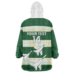 Ipswich Rugby Custom Wearable Blanket Hoodie Go Jets Aboriginal Art - Aussie Hoodie