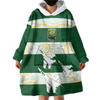 Ipswich Rugby Custom Wearable Blanket Hoodie Go Jets Aboriginal Art - Aussie Hoodie