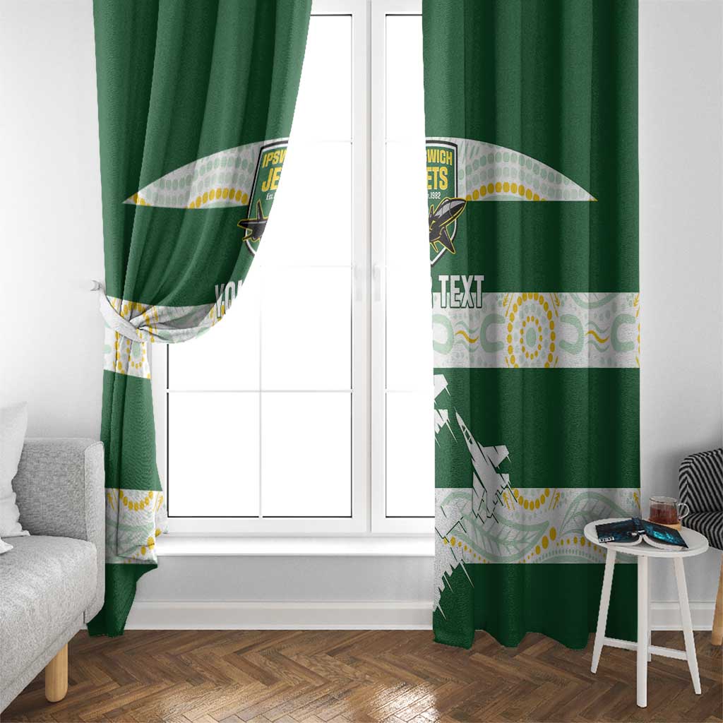 Ipswich Rugby Custom Window Curtain Go Jets Aboriginal Art - Aussie Hoodie